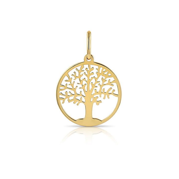 14K Yellow Gold Tree of Life Pendant Necklace