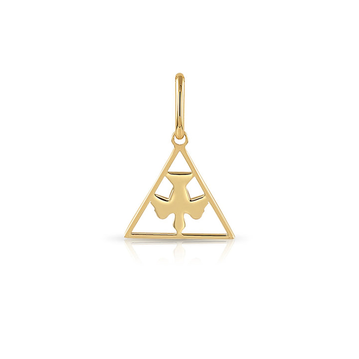 14K Yellow Gold Holy Spirit Dove Pendant Necklace