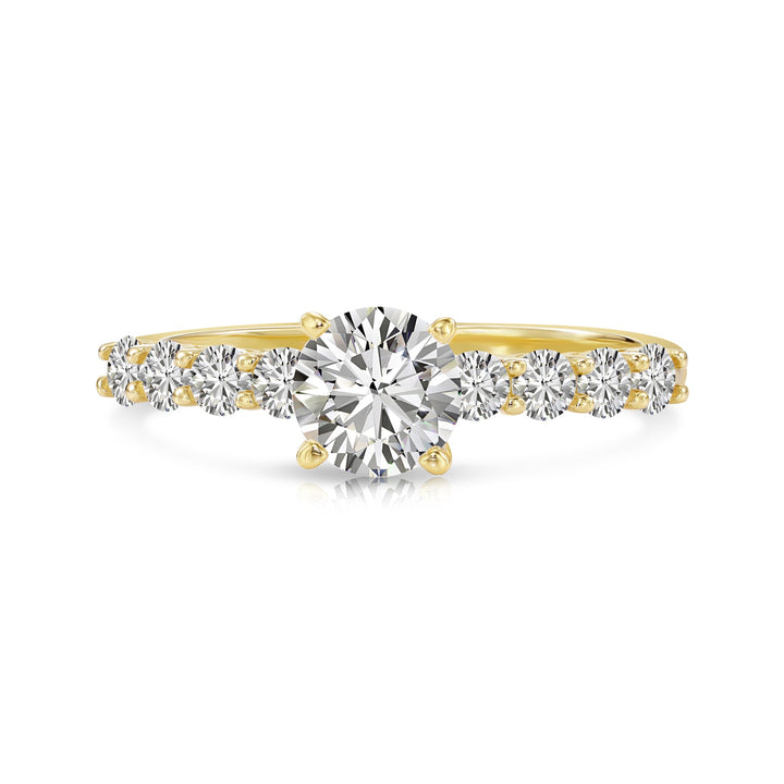 14k Gold Solitaire Cubic Zirconia Engagement Ring