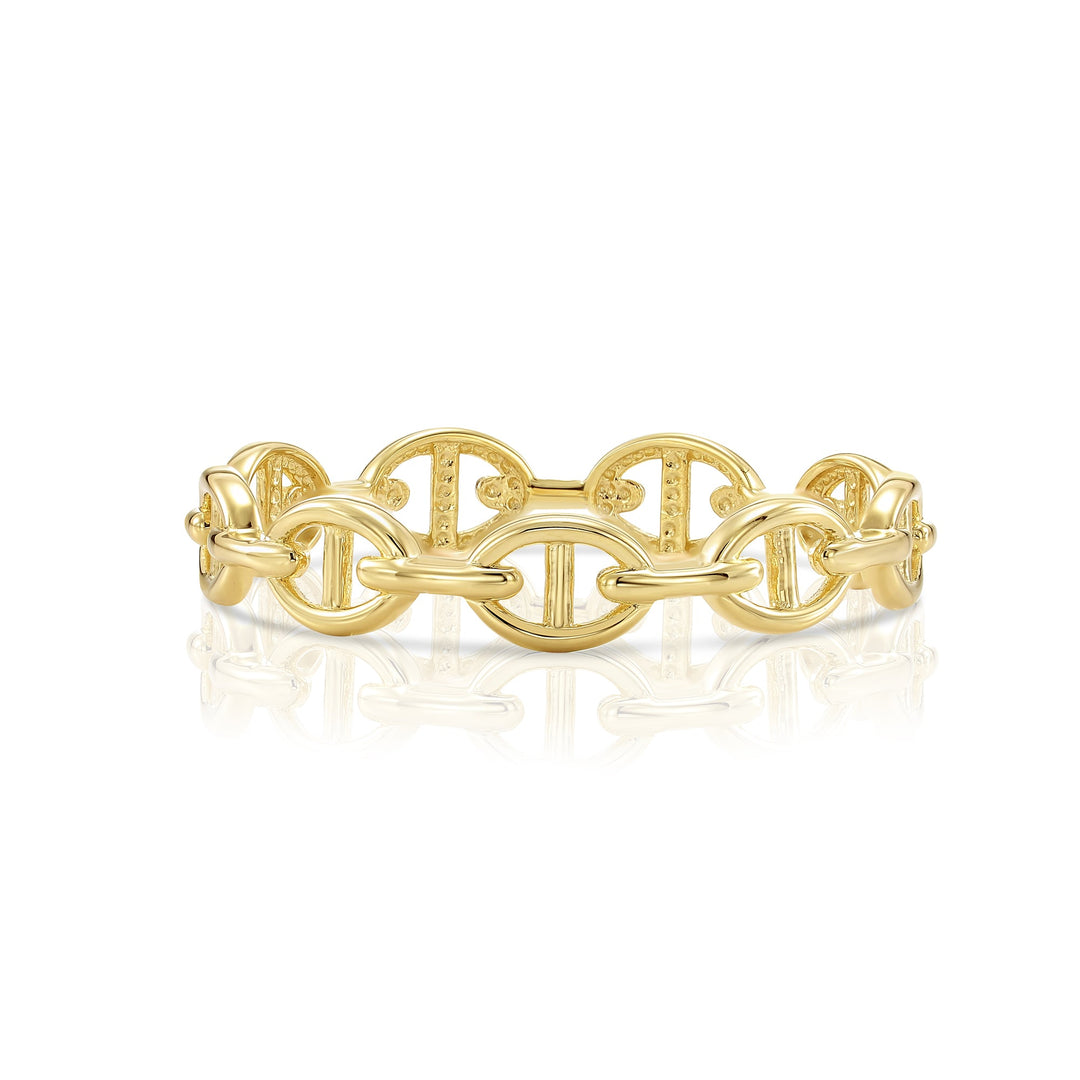 14k Yellow Gold Stackable Mariner Ring