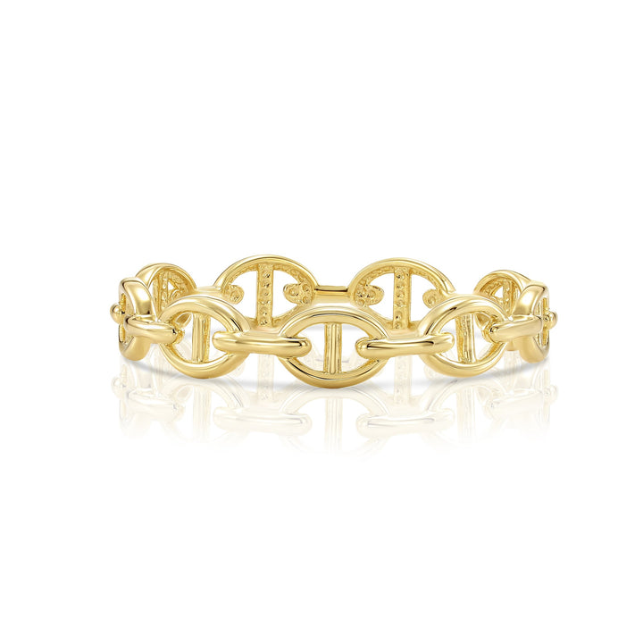 14k Yellow Gold Stackable Mariner Ring