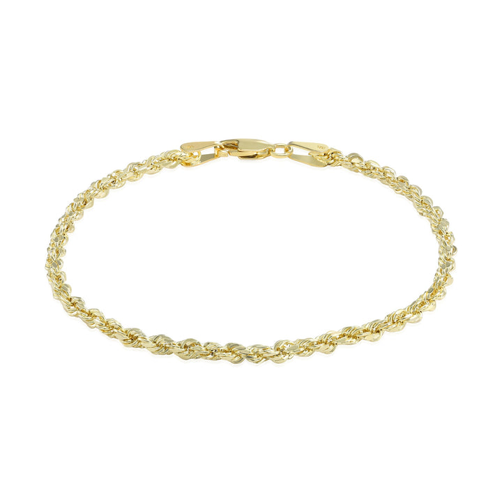 Lightweight 14K Yellow Gold Rope Chain and Bracelet