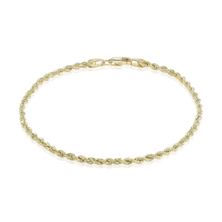 10K Yellow Gold Rope Chain and Bracelet