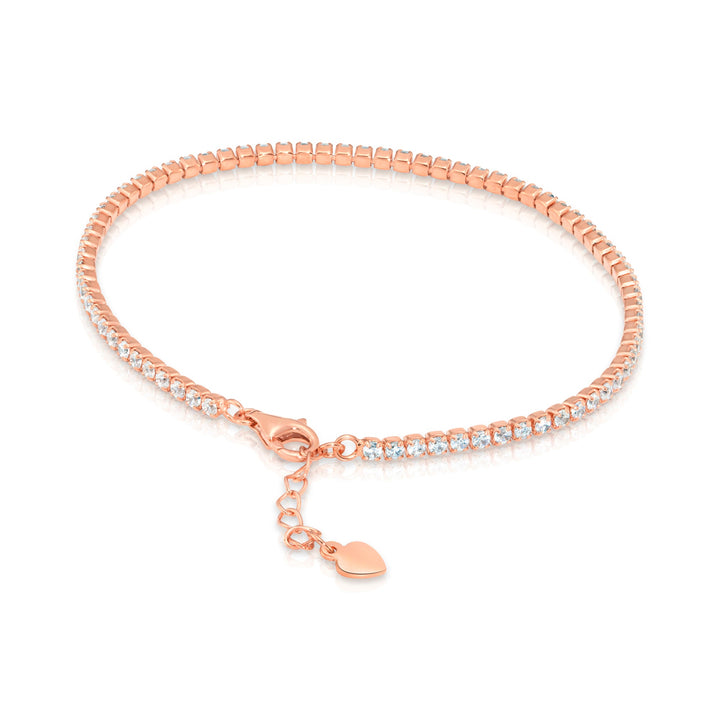 925 Sterling Silver Classic Cubic Zirconia Tennis Bracelet