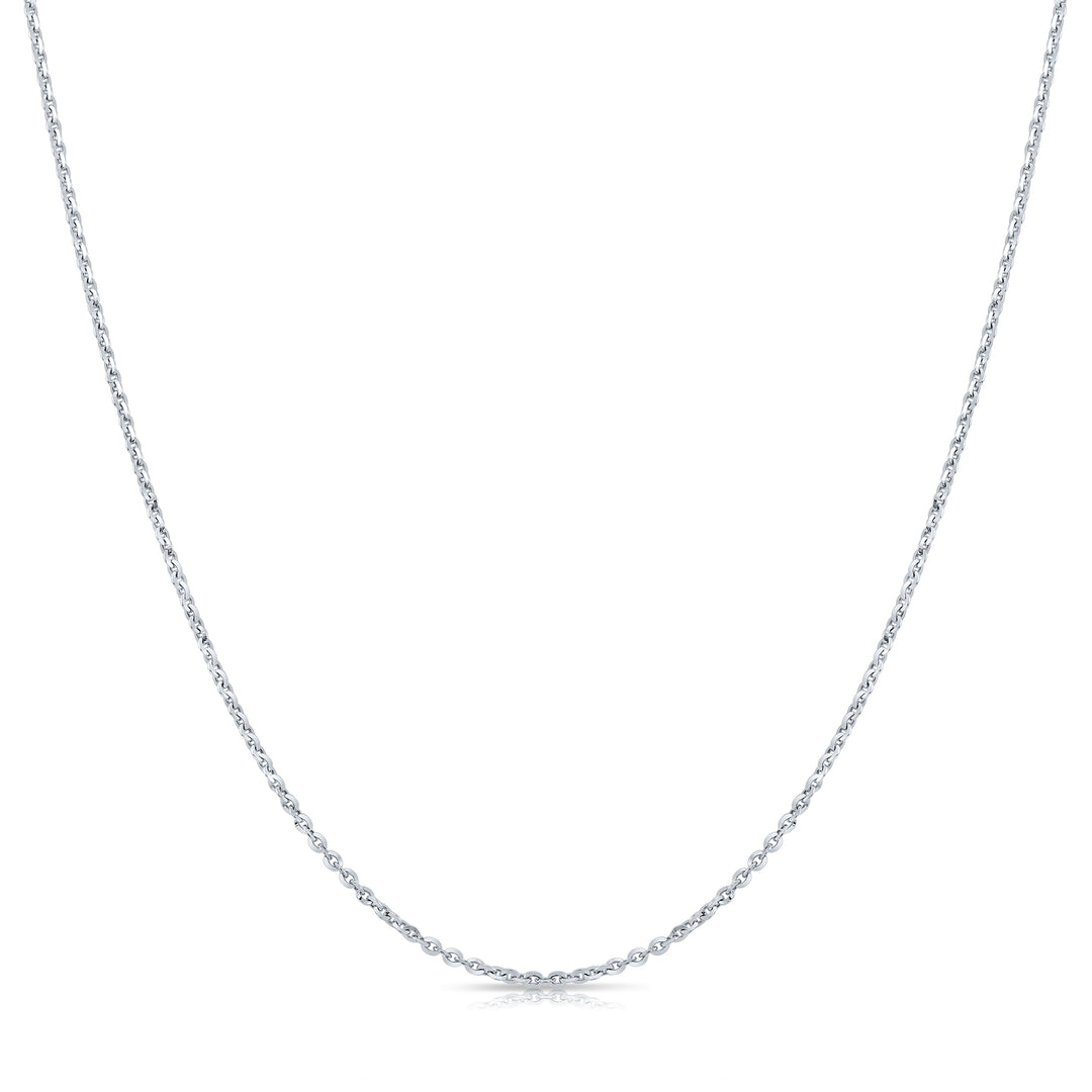925 Brilliantina Chain - Made in Italy - Rhodium Plated Sterling Silver - LIVE SILVER PRICE