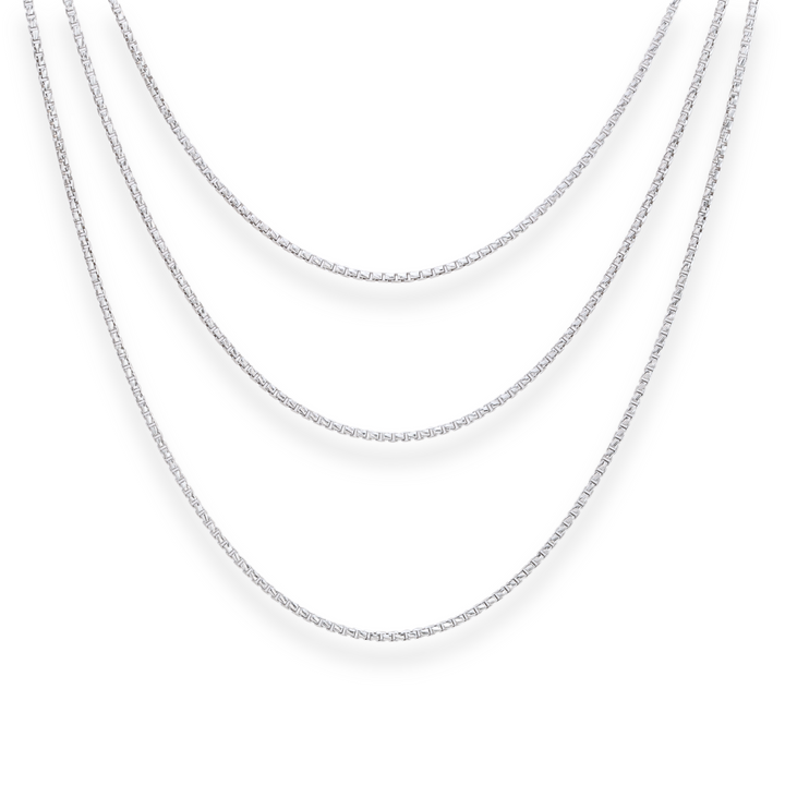 925 Sterling Silver Diamond-Cut Box Chain