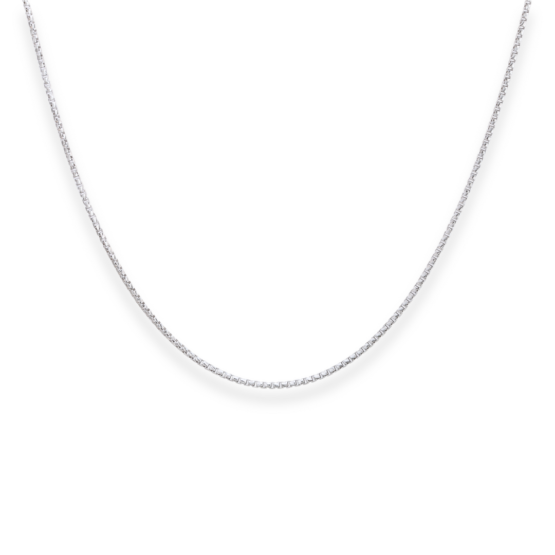 925 Sterling Silver Diamond-Cut Box Chain