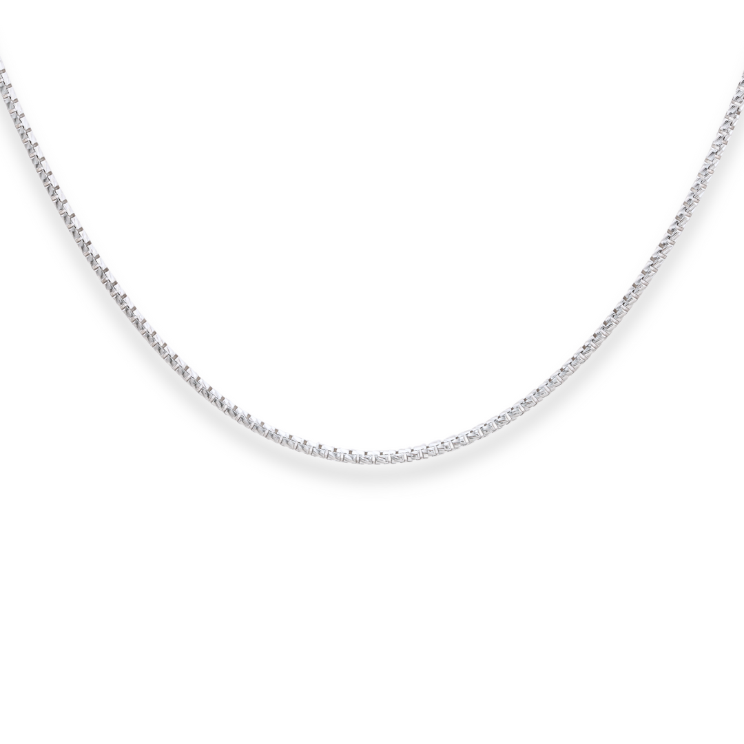 925 Sterling Silver Diamond-Cut Box Chain