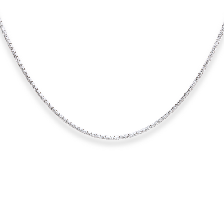 925 Sterling Silver Diamond-Cut Box Chain