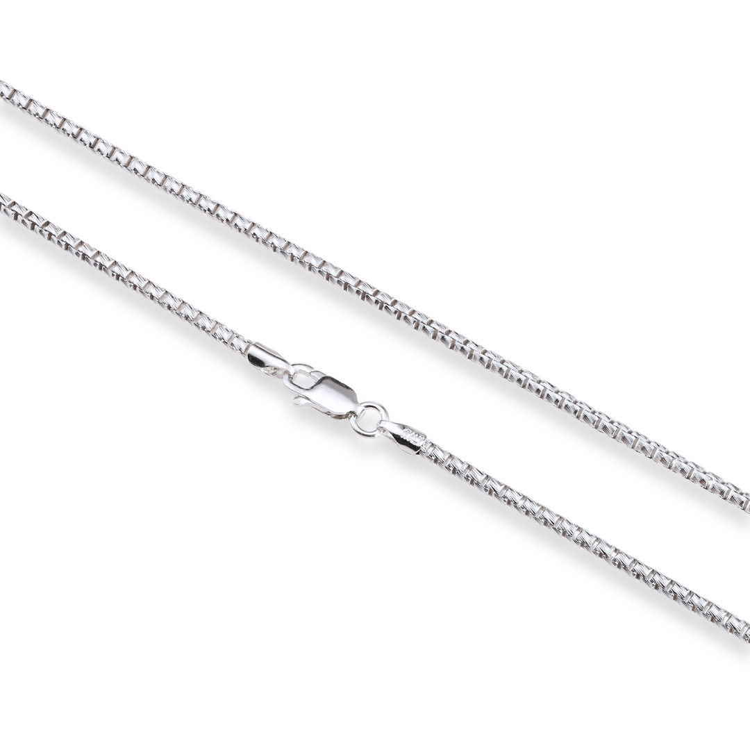 925 Sterling Silver Diamond-Cut Box Chain