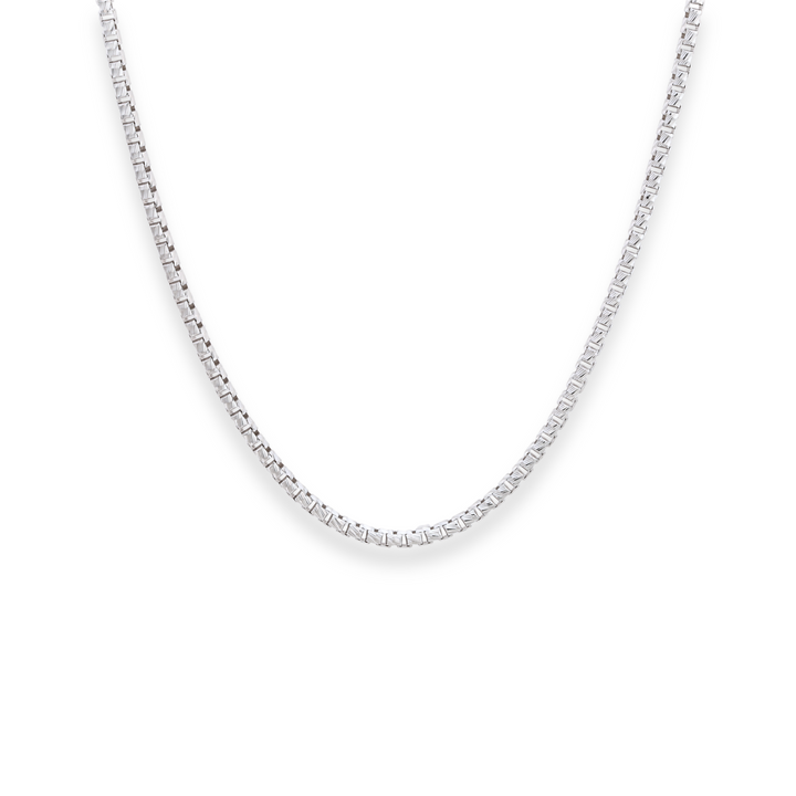 925 Sterling Silver Diamond-Cut Box Chain