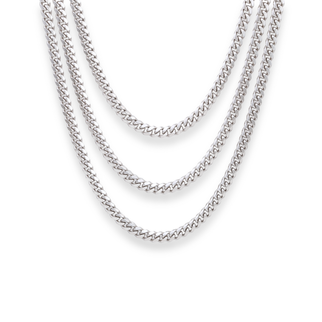925 Sterling Silver Cuban Chain & Bracelet