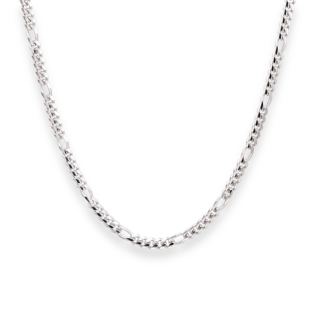 925 Sterling Silver Figaro Chain and Bracelet