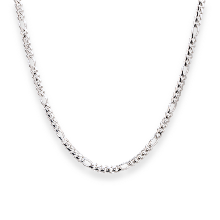 925 Sterling Silver Figaro Chain and Bracelet