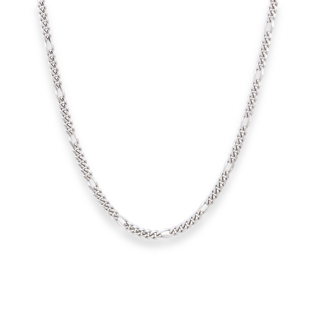 925 Sterling Silver Figaro Chain and Bracelet