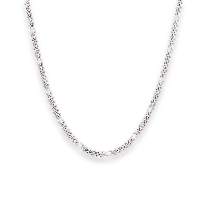 925 Sterling Silver Figaro Chain and Bracelet