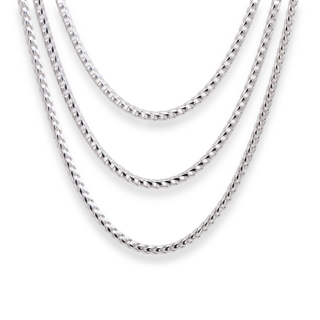 925 Sterling Silver Franco Chain