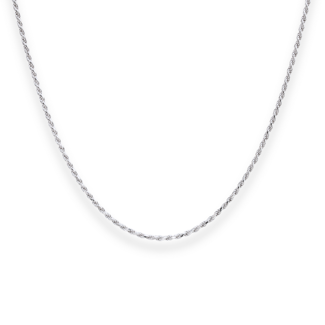 925 Sterling Silver Rope Chain and Bracelet