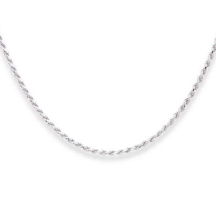 925 Sterling Silver Rope Chain and Bracelet