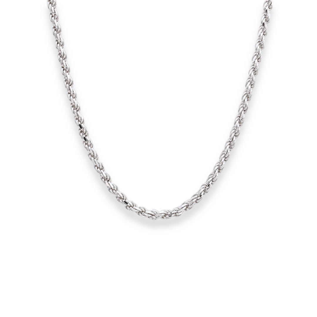 925 Sterling Silver Rope Chain and Bracelet