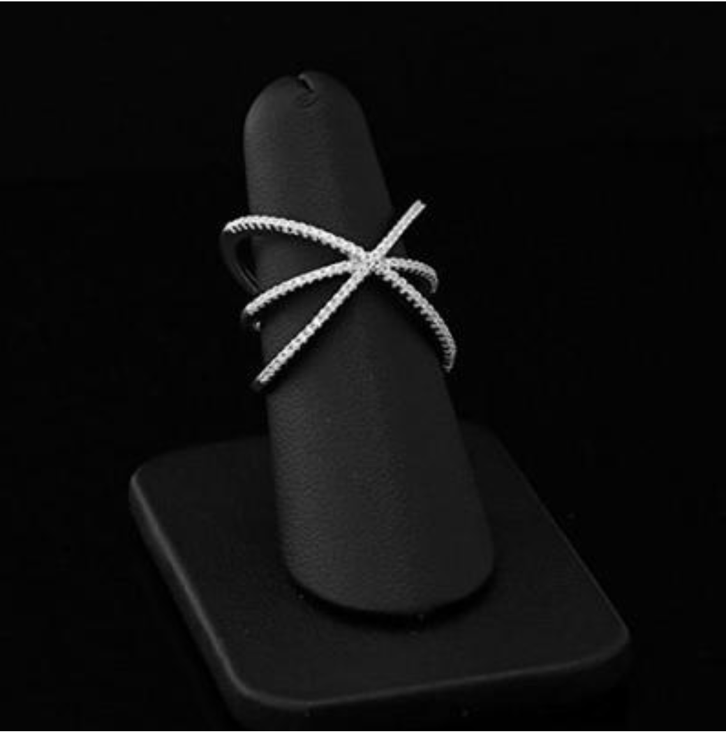 Sterling Silver Cubic Zirconia Triple-X Ring NYR1649