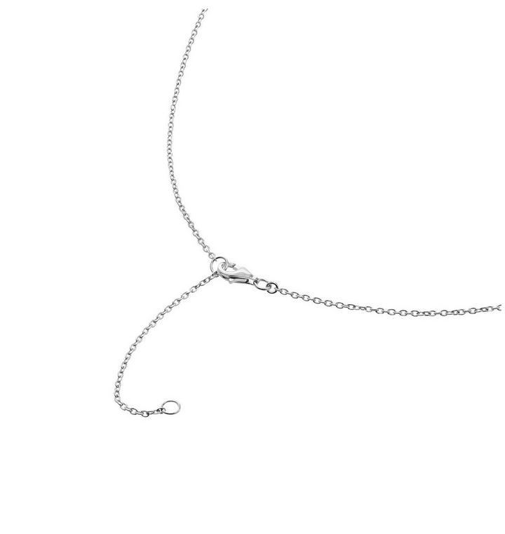 925 Sterling Silver Triangle Multi-color Cubic Zirconia Necklace, Adjustable