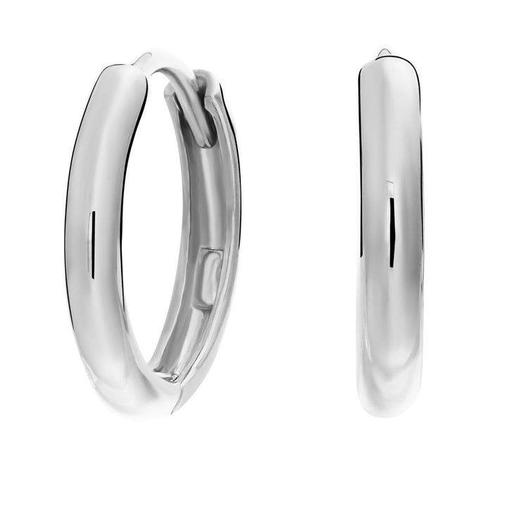 925 Sterling Silver Classic Huggie Hoops Earrings