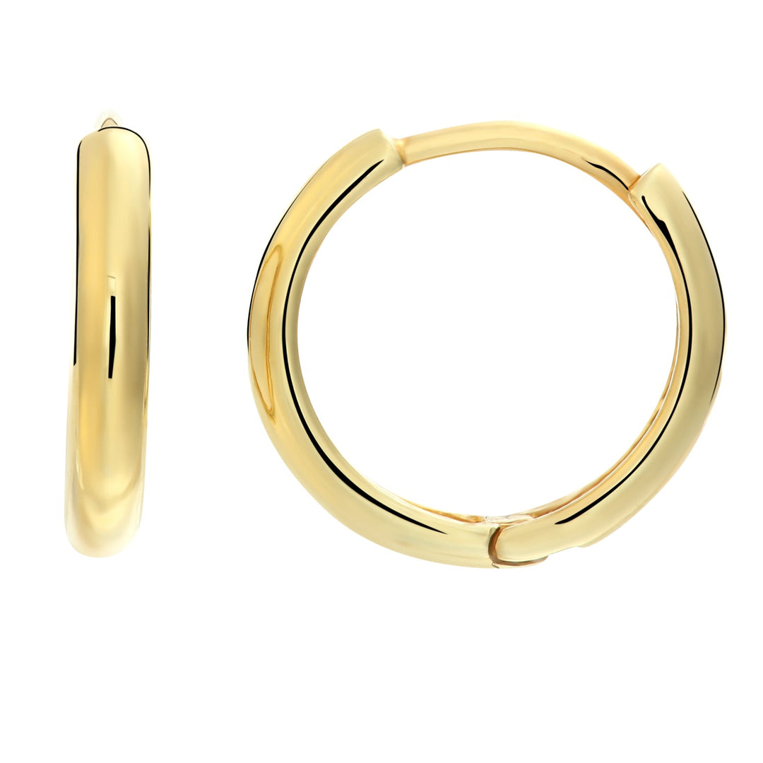 925 Sterling Silver Classic Huggie Hoops Earrings