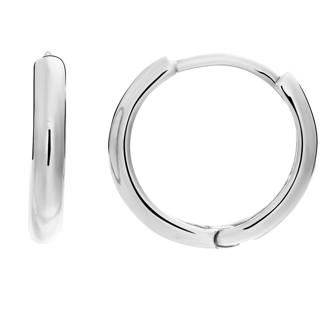 925 Sterling Silver Classic Huggie Hoops Earrings