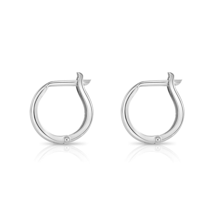 LIVE GOLD PRICE - 14K Gold Stamping Huggie Hoop Earrings - 13mm