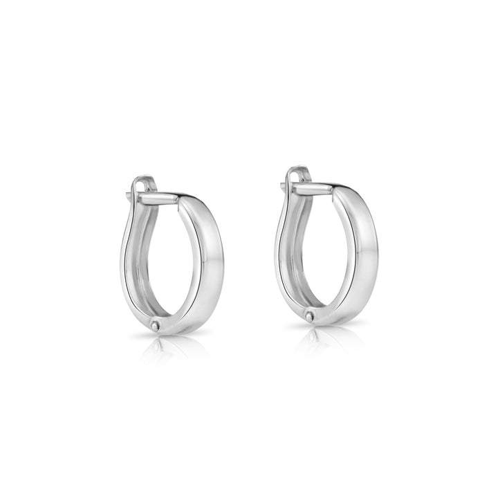 LIVE GOLD PRICE - 14K Gold Stamping Huggie Hoop Earrings - 13mm