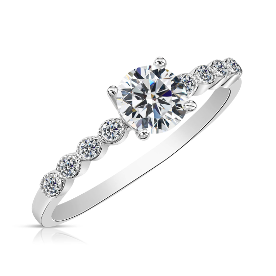 Sterling Silver 1 ct Cubic Zirconia Engagement Style Ring