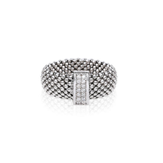 Sterling Silver Italian Mesh Ring