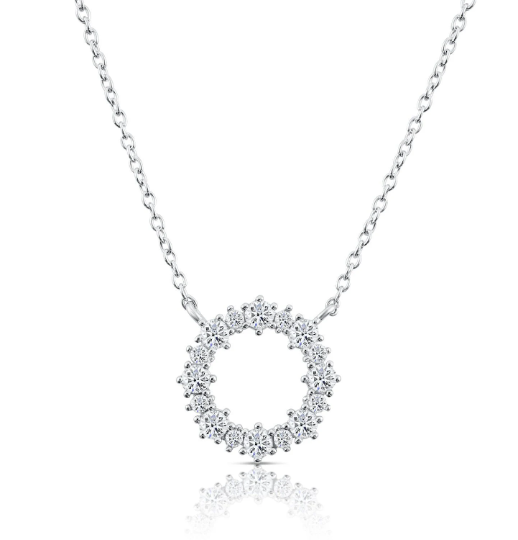 Eternity Halo Cubic Zirconia Necklace