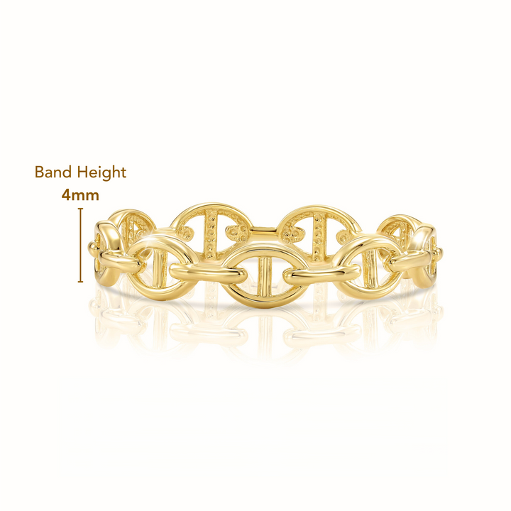 14k Yellow Gold Stackable Mariner Ring