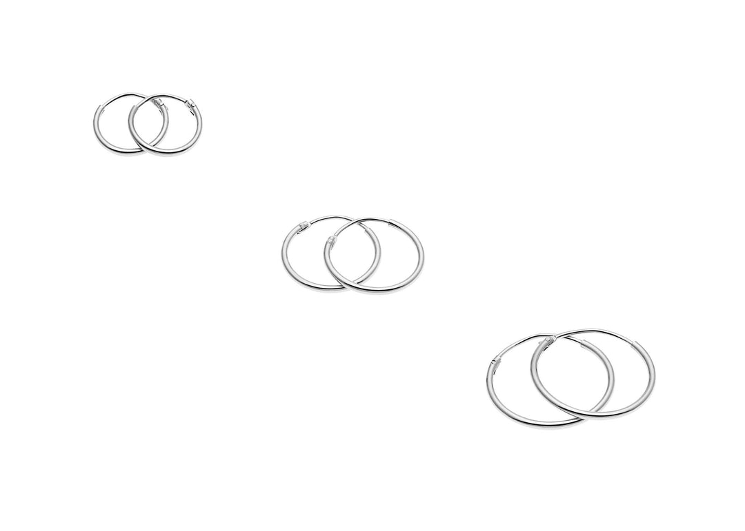 Sterling Silver Endless Hoops